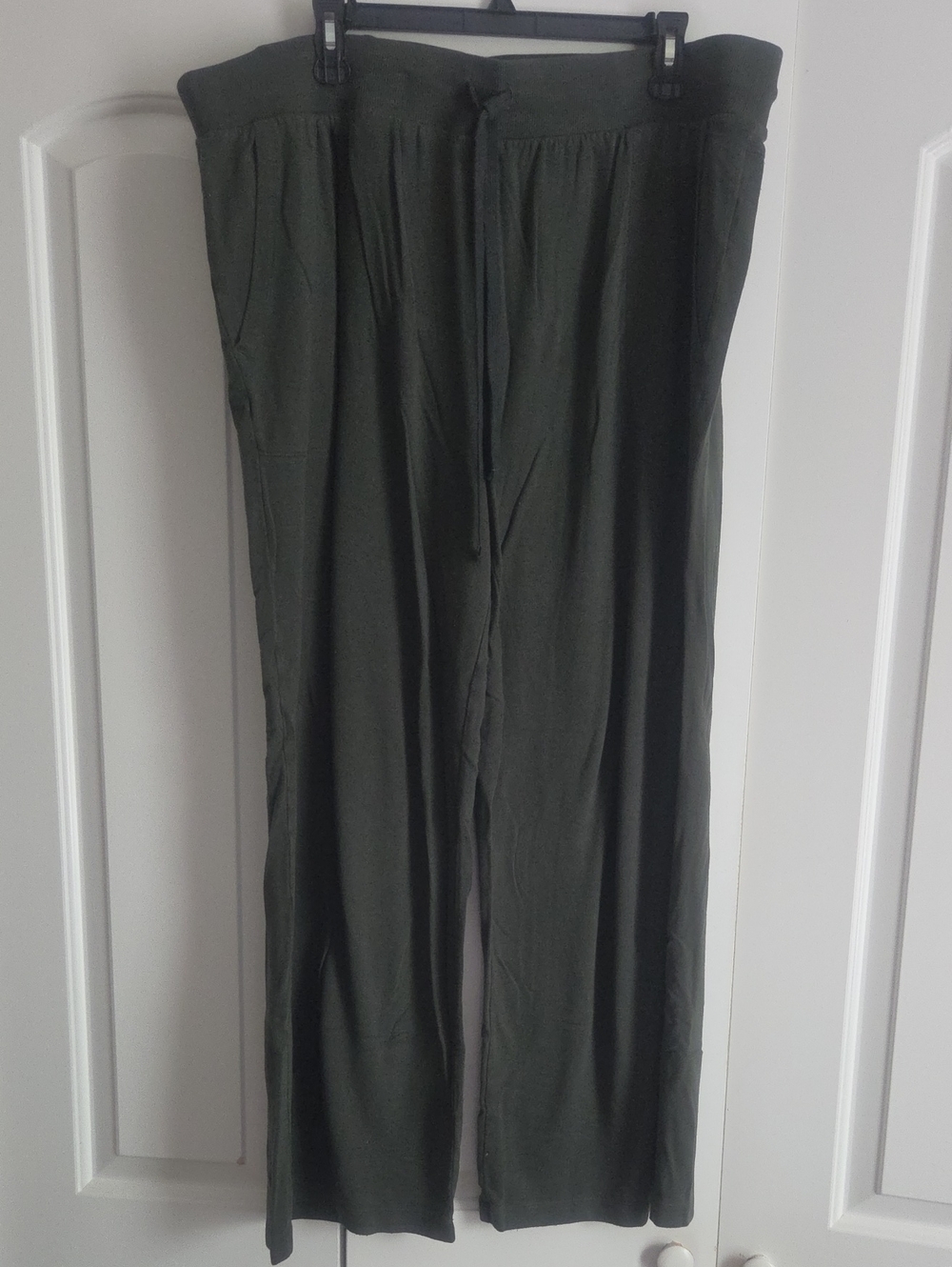 Terra And Sky Womens Olive Green Drawstring Lounge Pants